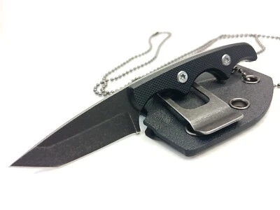 ARENA ACCESSORIES Tanto Horizontal Conceal Carry Fixed Blade Neck Knife Kydex Belt Clip Full-Tang
