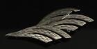 Vintage Mcm Costume Jewelry Silver Tone Etch Modernist Feather Twist Brooch Pin