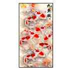 Red  Fish Canvas Drawing  Chinese Style Wall Art Image Print  Fish Poster