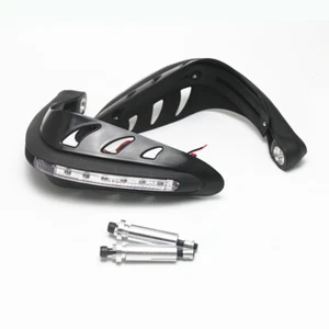 Universal Motorcycle LED Turn Signal Light Handguards Hand Brush Guards Chopper - Picture 1 of 5