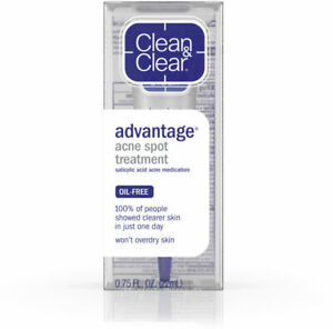 New CLEAN & CLEAR ADVANTAGE Acne Spot Treatment Oil-Free 0.75 oz