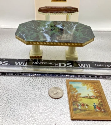 MESA DE COMEDOR Y PINTURA de colección pequeña princesa casa de muñecas MCM Foto 1 de 2