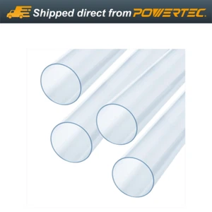 Tubo recolector de polvo de PVC transparente POWERTEC 2-1/2 pulgadas x 36 pulgadas, 4 piezas, 70176-p4 - Imagen 1 de 10