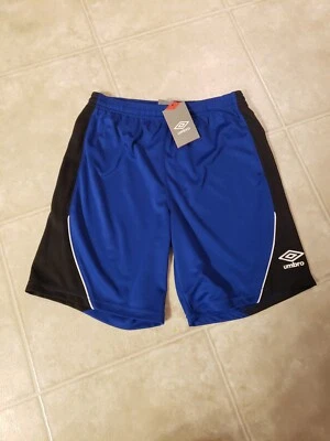 NWT athletic Umbro Kids Blue/black Soccer Shorts Large - Image 1 of 2