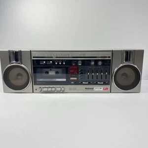 National RX-C46 Boombox Detachable Speakers Radio Cassette 1980s Vintage Used - Picture 1 of 14