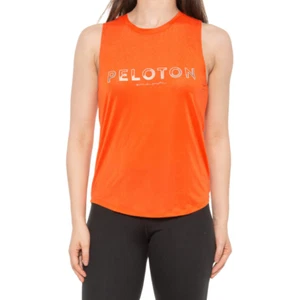 NWT PELOTON Women's Active Muscle Red Orange Tank Top Size Medium - Picture 1 of 6
