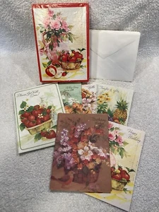 11 UNUSED Vtg 1960s Kitchen Charm Greeting Cards Envelopes Box Asst Parchment - Picture 1 of 16