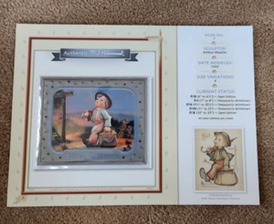 MJ HUMMEL Merry Wanderer PATCH CARD ~ Willabee & Ward GOLDEN MOMENTS COLLECTION - Picture 1 of 1