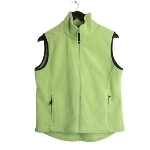 Vintage Windriver Full Zip Fleece Retro Neon Green Vest Jacket Size Medium - Picture 1 of 6