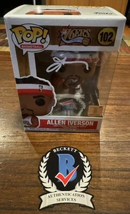 Funko autografiado por Allen Iverson Philadelphia 76ers POP #102 Witness Beckett - Imagen 1 de 10