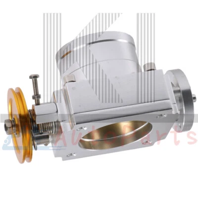 70MM Silver Throttle Body Intake For 1989-1998 Nissan 240SX S13 S14 SR20 - Image 1 of 4