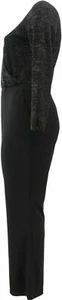 Lisa Rinna Collection Long Slv V Neck Jumpsuit Black Large NEW - Picture 1 of 4