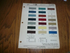 1967 Plymouth Volare Fury Ditzler PPG Color Chip Paint Sample - Vintage - Picture 1 of 1