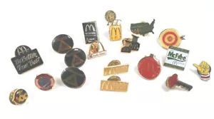 McDonalds Employee Pin Lot 19 Enameled Corporate Service HU Team Advertising Vtg - Picture 1 of 9