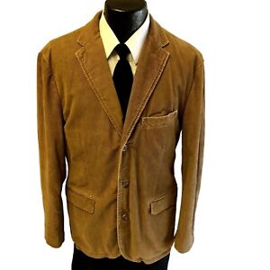 J Crew Brown Sport Coat Vintage Cord UNSTRUCTURED 3 Btn Jacket Corduroy Blazer L