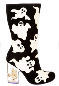 Irregular Choice Goth Glowing Ghouls Botas - Brillan en la Oscuridad 37 Reino Unido - Imagen 1 de 6