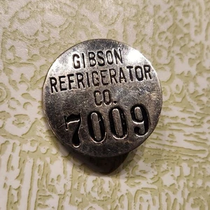 Vintage Gibson Refrigerator I.D. Badge (Belding Michigan) - Picture 1 of 3