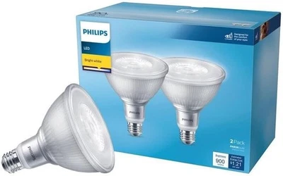 Philips Bright white bulb 10 W LED 2 Pack PAR38 Medium Base - Image 1 of 4