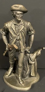 Hudson Pewter Revolutionary Soldier Figurine Vintage 1972 War History Collector - Picture 1 of 9