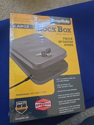 Caja de bloqueo grande SnapSafe nueva en caja sellada 75205 TSA almacenamiento de armas de fuego Foto 1 de 4