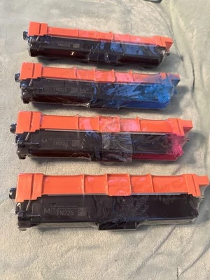 Сменные голубые, желтые и 2 пурпурных картриджа с тонером TN225 для Brother ЧИТАЙТЕ - Изображение 1 из 4