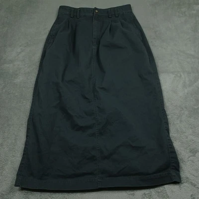 Vintage LL Bean Skirt Womens 29 Green Pleated Long Casual 90s - Image 1 of 4