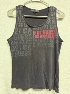 Camiseta sin mangas G by Guess para hombre XS gráfica sin mangas negra roja logotipo urbano LA Muscle - Imagen 1 de 7