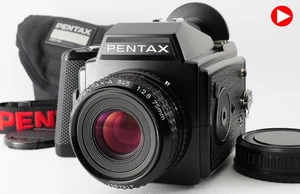 [TOP MINT] PENTAX 645 Camera + A 75mm F/2.8 Lens 120 220 Film Back From JAPAN - Picture 1 of 15