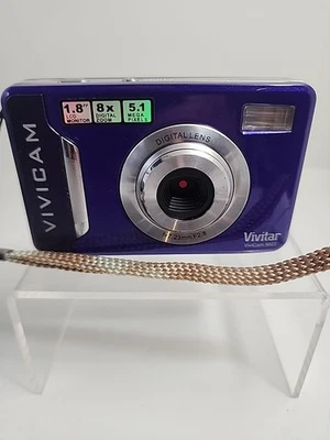 Vivitar ViviCam 5022 5.1MP Digital Camera Purple TESTED WORKING Clean Condition - Image 1 of 4