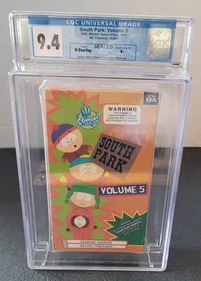 SOUTH PARK Volume 5 ~ Sealed VHS ~ Graded CGC 9.4 A+ (1998) - Image 1 of 4
