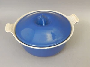Vintage Le Creuset 3,5 qt Rund Dutch Oven Kasserolle Topf 22 Blau - Bild 1 von 6