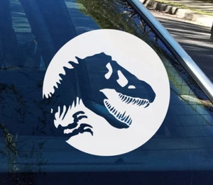 Jurassic Park T-Rex Dinosaur Tyrannosaur Car Laptop Glass Vinyl Sticker Decal - Picture 1 of 2