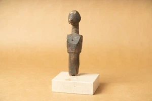 Ancient African Wooden Stone Stone Base Statuette Damaged Monkey Animal - Picture 1 of 9