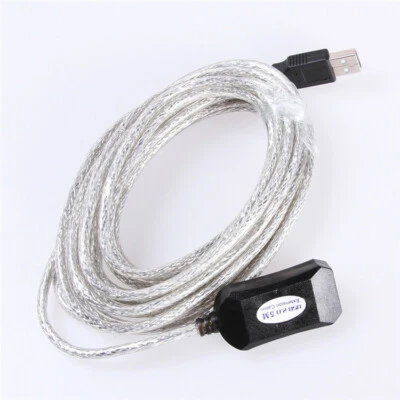 16FT 5M Active USB 2.0 Extension Cable Repeater For Laptop PC Computer Computer - Image 1 of 3