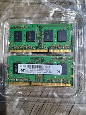  Micron Series 2GB 1Rx8 PC3-8500S-7-10-B1 Genuine MT8JSF25664HZ-1G1D1 - Image 1 of 2