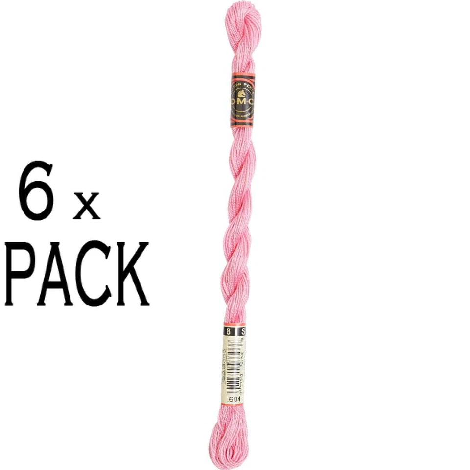 6x DMC Perlgarn Stärke 8, 25 m, 115AR/8-604, VPE - Bild 1 von 1