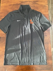 Nike Dri Fit 3/4 BUTTON SHORT Sleeve Tshirt Large Grey - Picture 1 of 8