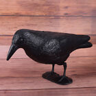 black plastic hunting crow decoys garden bird deter scarecrow mice pest co`PN