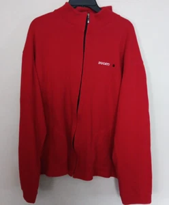 Ducati Full Zip Sweatshirt Motorcycle Red Jacket XL Embroidered Long Sleeve - Picture 1 of 13
