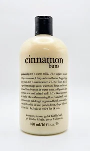 Champú, gel de ducha y baño de burbujas Philosophy Cinnamon Buns 16 oz NUEVO Y SELLADO - Imagen 1 de 2