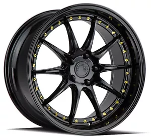 One 18x9.5 AodHan DS-07 5x114.3 +15 Gloss Black W Wheel - Picture 1 of 3