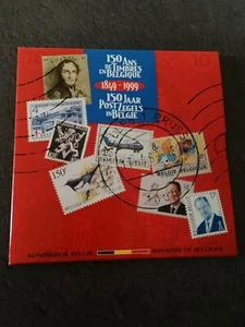 COFFRET BELGIQUE FRANCS FRANK 1999 UNC FDC  SET BELGIUM COINS 150 ANS DE TIMBRES - Picture 1 of 4