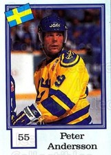 1992 Finnish Semic Stickers Snickers Backs #55 Peter Andersson