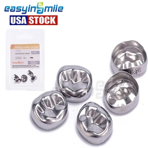 Dental Crown Stainless Steel Primary Molar for Kids Pedo DUL2-DUL7 EUR2-EUR7 - Picture 1 of 12
