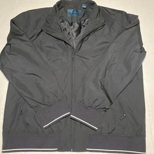 Perry Ellis Jacke Herren Aktiv Windbreaker Vollreißverschluss schwarz Größe Herren große Tasche - Bild 1 von 7