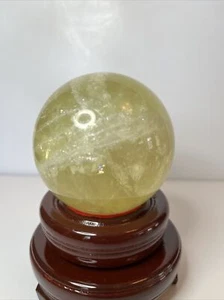 Citrinkugel mit Holzständer - Bild 1 von 13