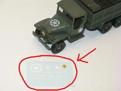 Solido Adesivi Adesivo Decalcomania Originale per Camion GMC Militare - Immagine 1 di 2