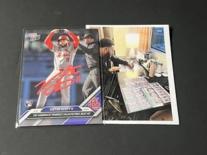 Victor Scott Cardinals Auto Signed 2024 Topps Now 1st MLB Hit Red - Picture 1 of 1