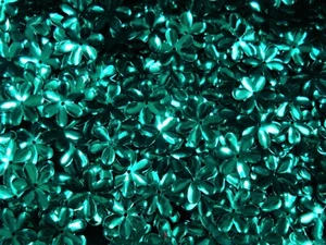 Sequins Flowers 15mm Teal 25g Crafts Decorating Floral - Picture 1 of 2