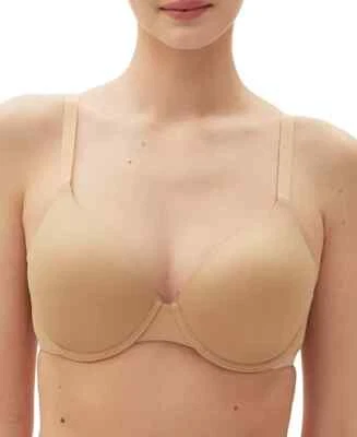 GAP GapBody Everyday Essentials T-Shirt Bra Women's 32B Beige Back Hook Closure - Image 1 of 4